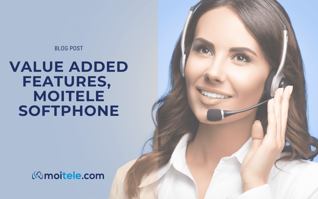 woman with earpiece on a poster